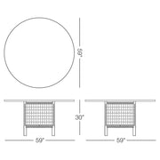 Taos Outdoor Wicker Dining Table by Kannoa